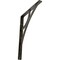 Ekena Millwork Galveston Wrought Iron Bracket, (Single center brace), Antiqued Warm Silver 1 1/2"W x 12"D x 15"H BKTM01X12X15SGLAWS - alternate 1